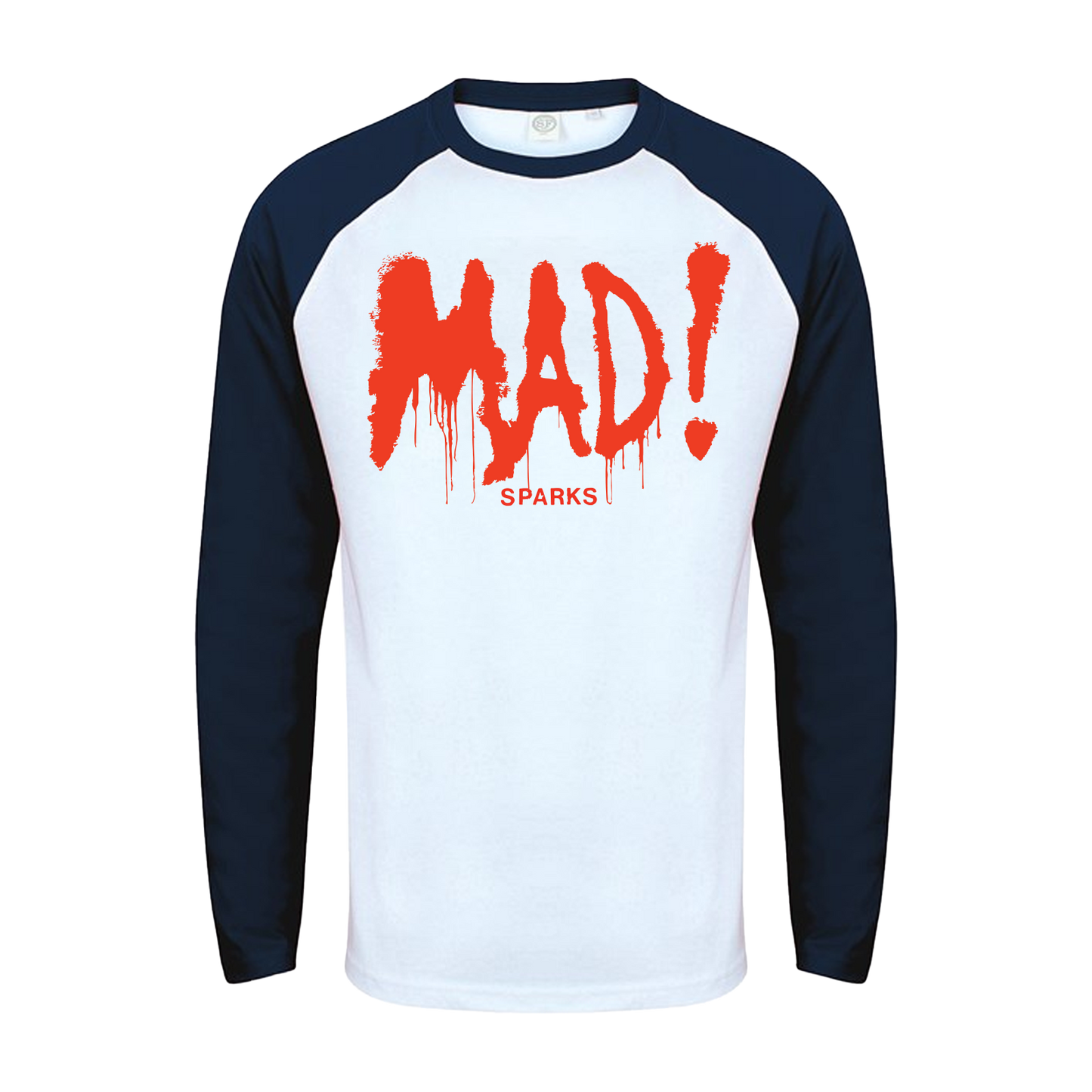 MAD! BASEBALL SHIRT (NAVY/WHITE)