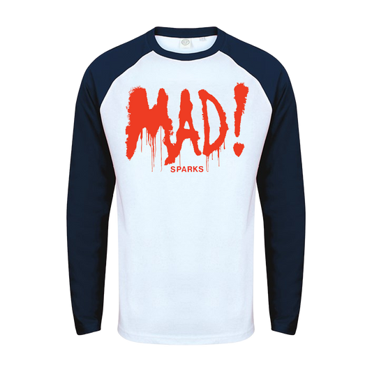 MAD! BASEBALL SHIRT (NAVY/WHITE)