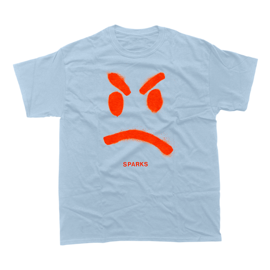 MAD! FROWN T-SHIRT (LIGHT BLUE)