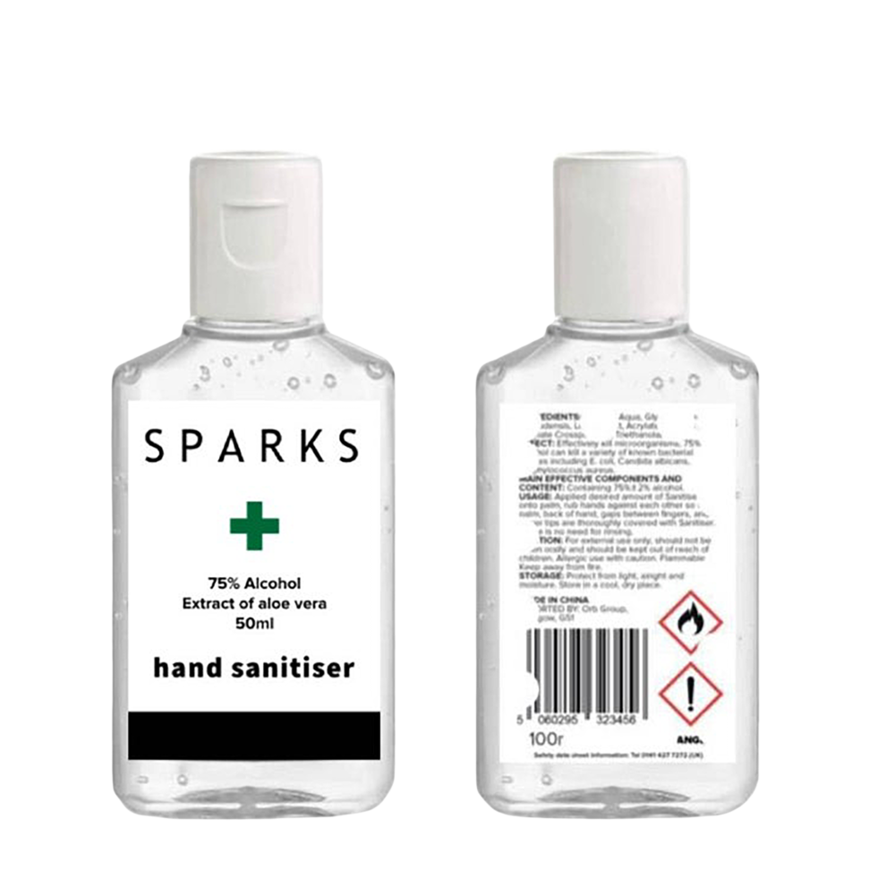 Sparks Hand Sanitiser Pouch & Sanitiser Wht/Chr