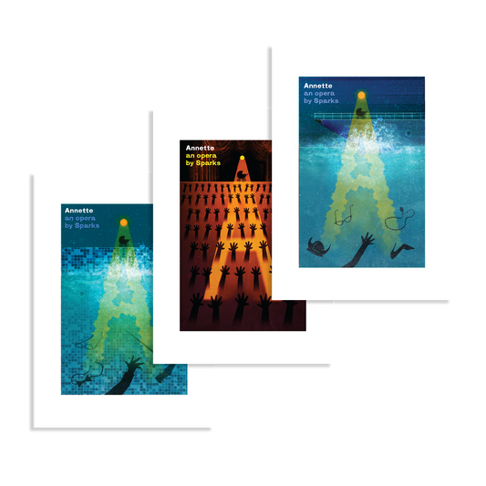 Book covers for ’Ausetta’ by Ivo Andrić, featuring stylized underwater and crowd scenes.