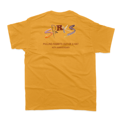 PULLING RABBITS OUT OF A HAT 40TH ANNIVERSARY T-SHIRT (YELLOW)