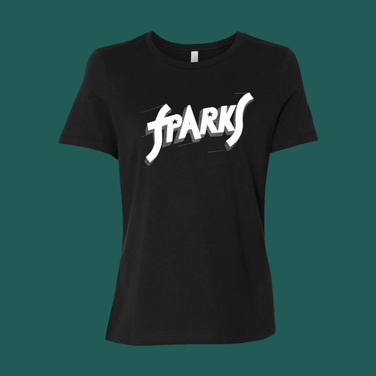 Sparks Retro Logo Women's T-Shirt (Black)
