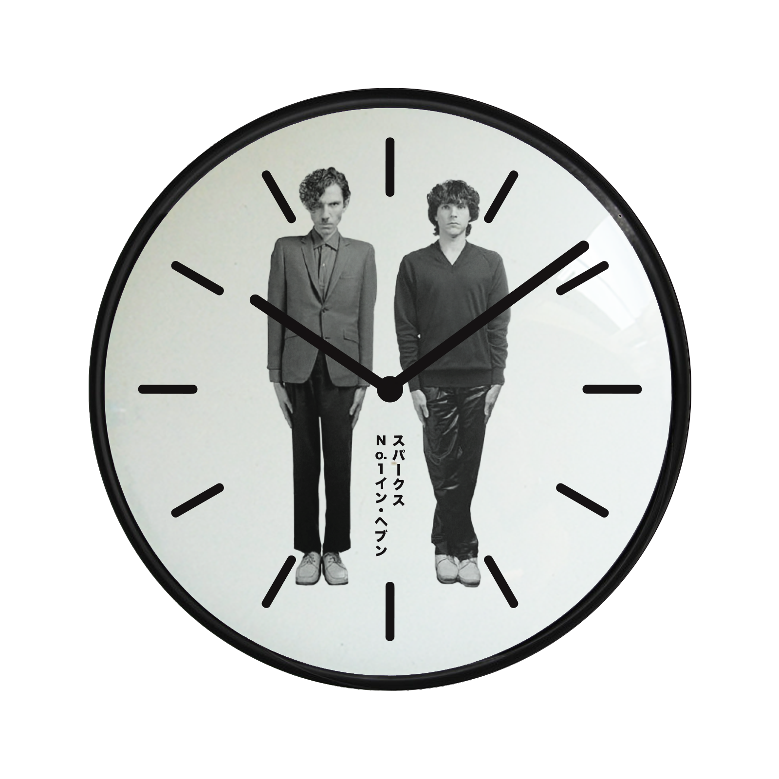Clock featuring two standing figures as part of its design.